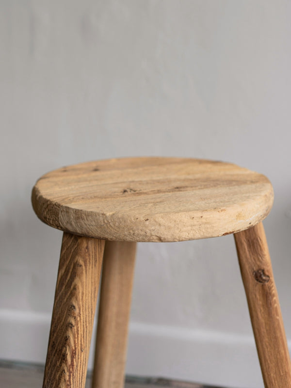 Large Round Stool in Wood