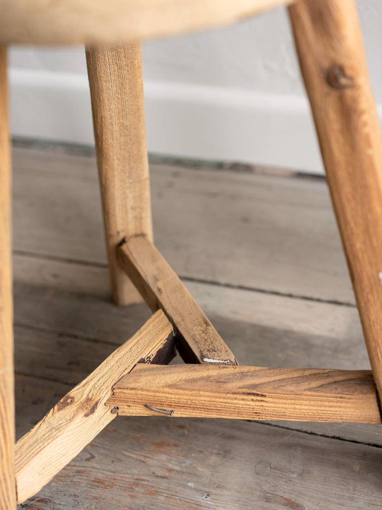 Large Round Stool in Wood