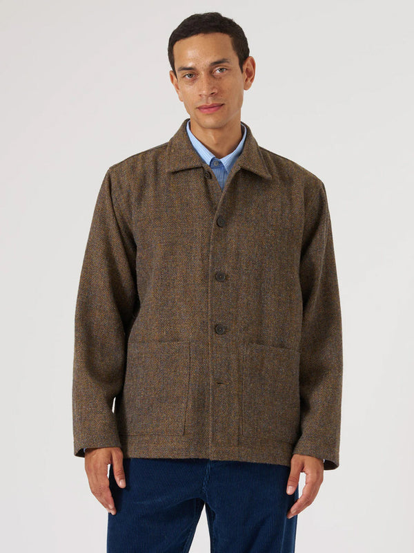 Universal Works Harris Tweed Easy Jacket in Gold