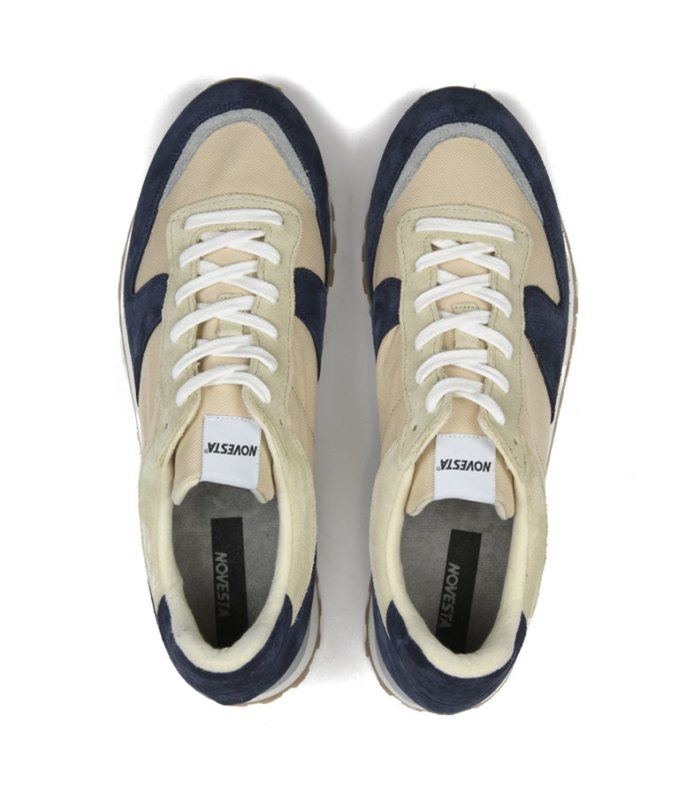 Novesta Marathon Trail Trainers in Navy Beige