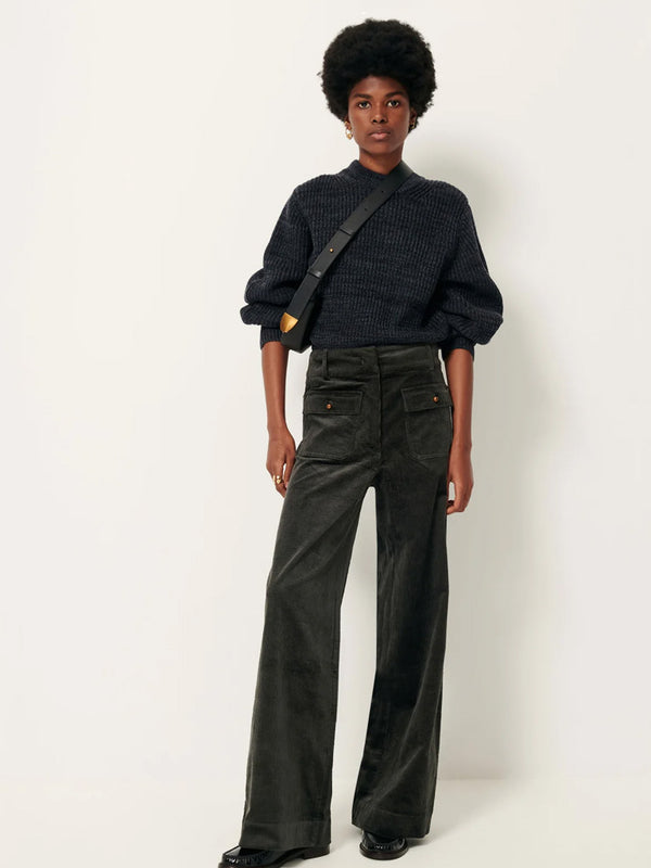 Sessun Manhastreet Cord Trousers in Basalt