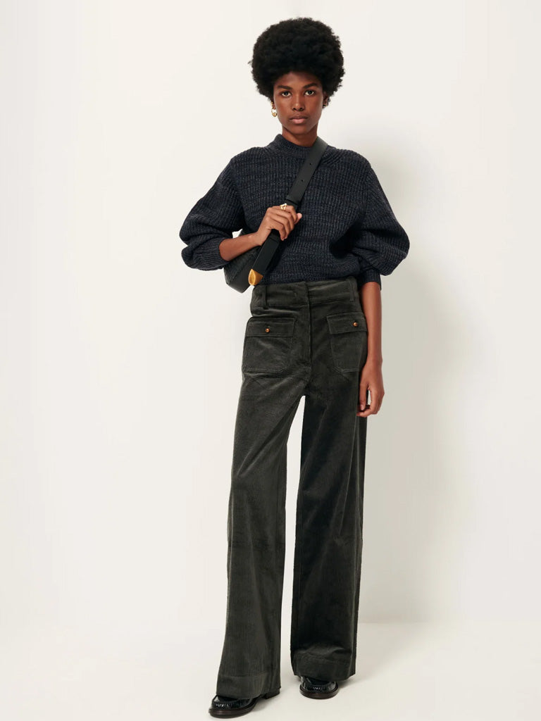 Sessun Manhastreet Cord Trousers in Basalt
