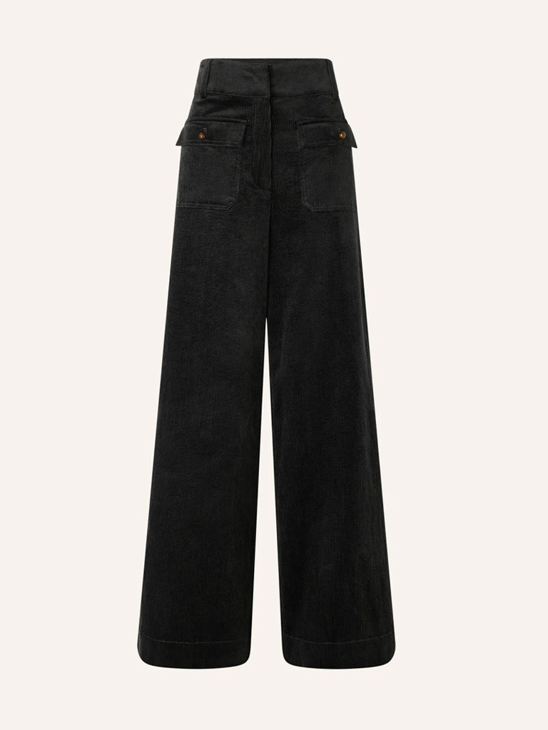 Sessun Manhastreet Cord Trousers in Basalt