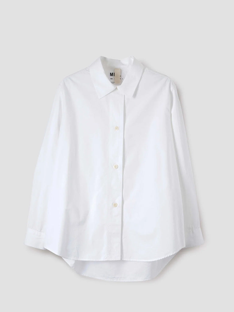 MHL Longline Shirt in Poplin White