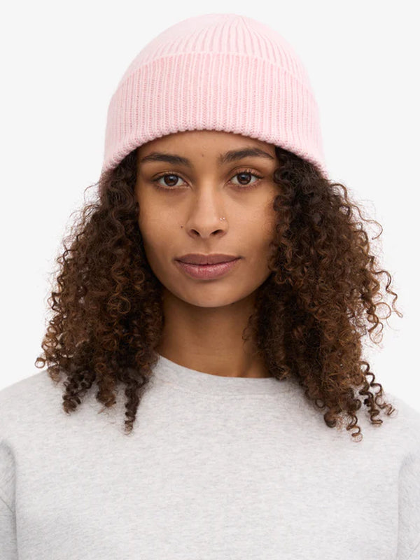 Colorful Standard Merino Wool Beanie in Faded Pink