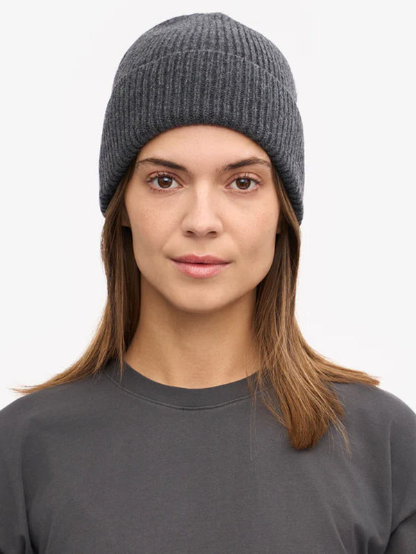 Colorful Standard Merino Wool Beanie in Lava Grey