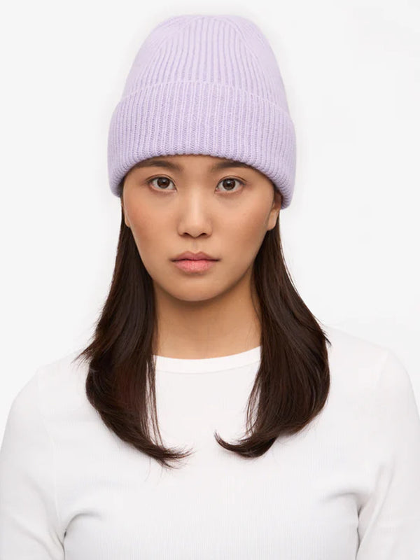 Colorful Standard Merino Wool Beanie in Soft Lavender