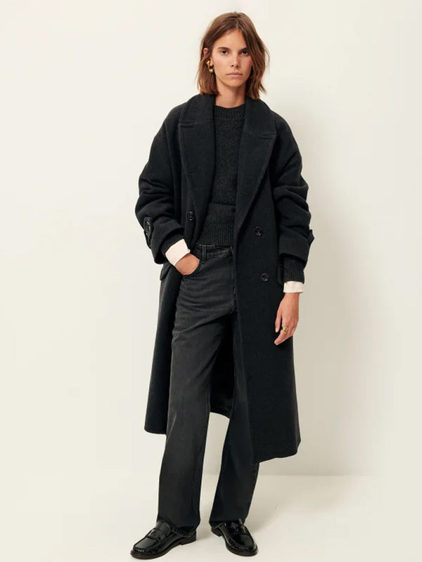 Sessun Mia Coat in Carbonella