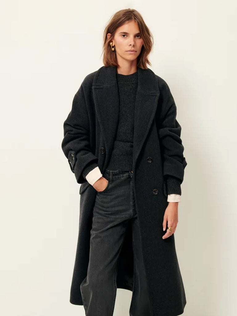 Sessun Mia Coat in Carbonella