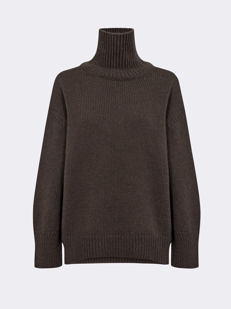 Levete Room Perle Roll Neck Sweater in Coffee