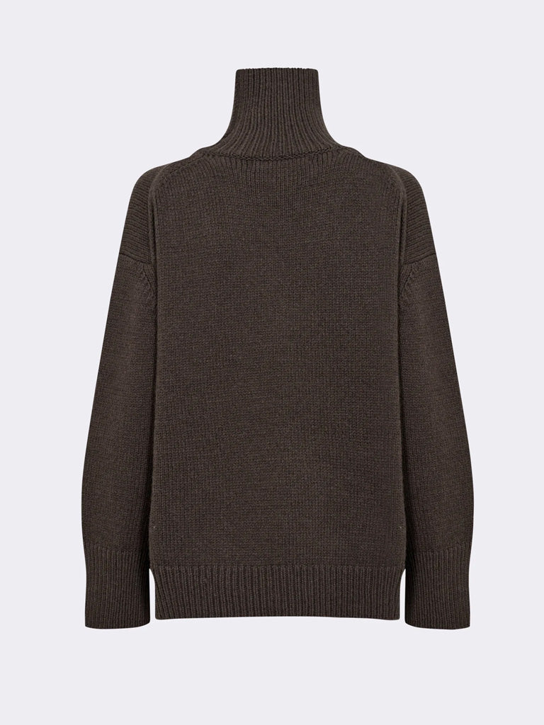 Levete Room Perle Roll Neck Sweater in Coffee