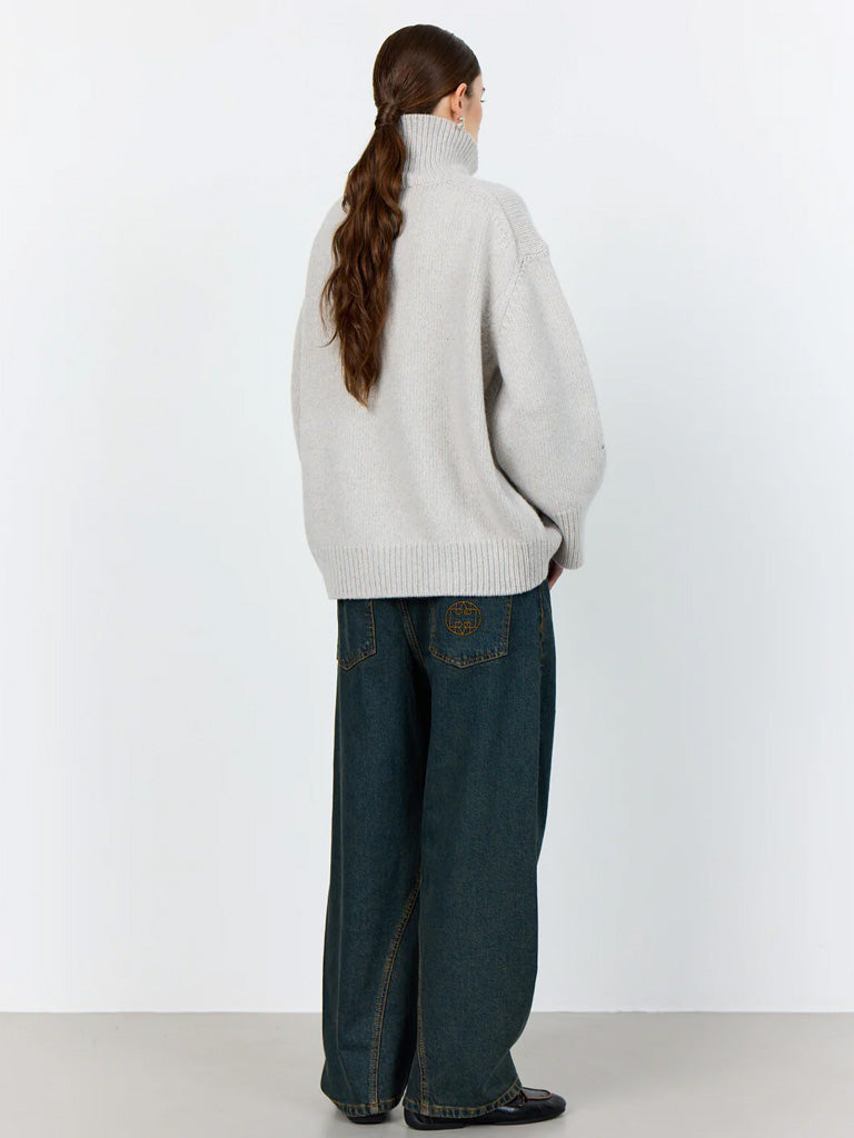 Levete Room Perle Roll Neck Sweater in Rock Grey