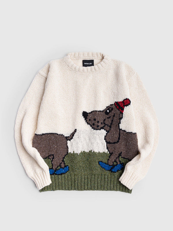 Howlin' Bumper Trouble Sweater in Ecru