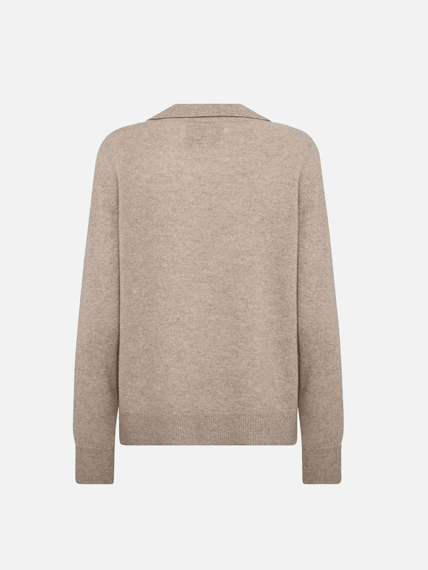 Levete Room Eloise Open Collar Sweater in Aluminium
