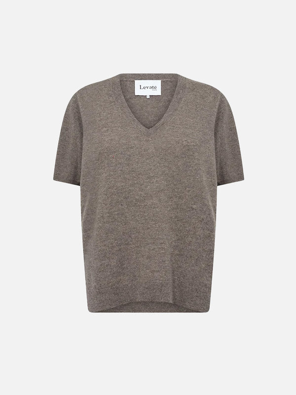 Levete Room Eloise Cashmere V Sweater in Morel