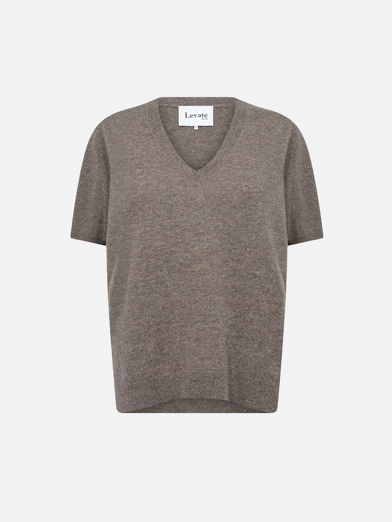 Levete Room Eloise Cashmere V Sweater in Morel