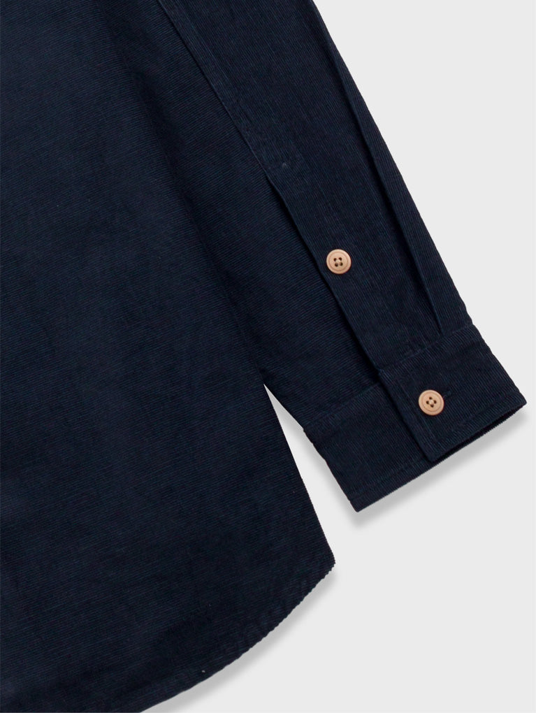 Folk Direction Babycord Shirt in Dark Navy