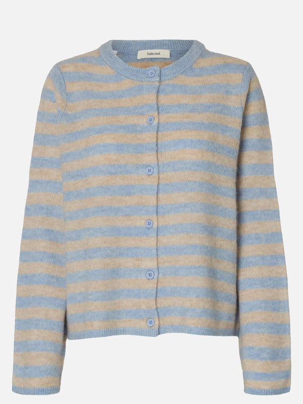 Selected Lulu Cardigan in Cashmere Blue Birch
