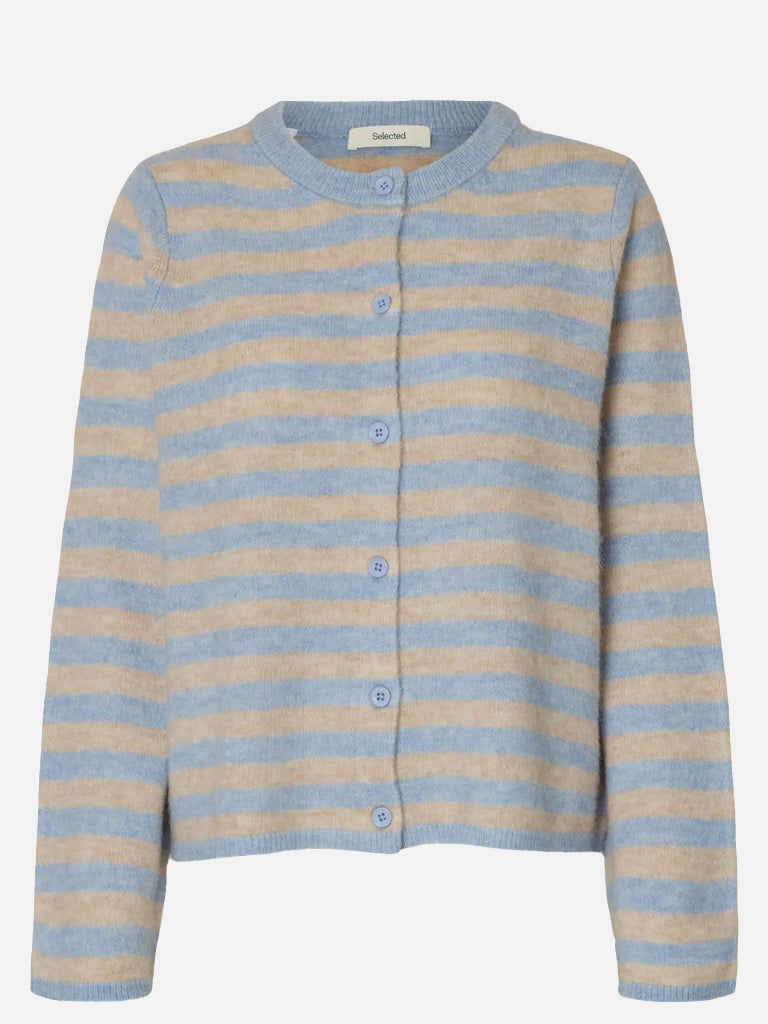 Selected Lulu Cardigan in Cashmere Blue Birch