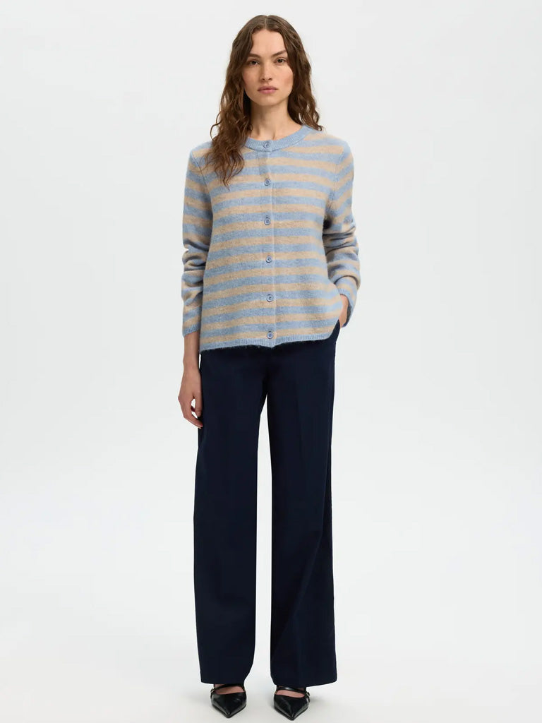 Selected Lulu Cardigan in Cashmere Blue Birch