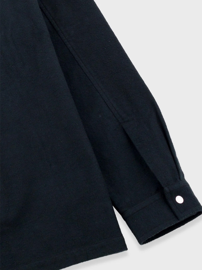 Folk Anniversary Patch Overshirt in Deep Green Moleskin