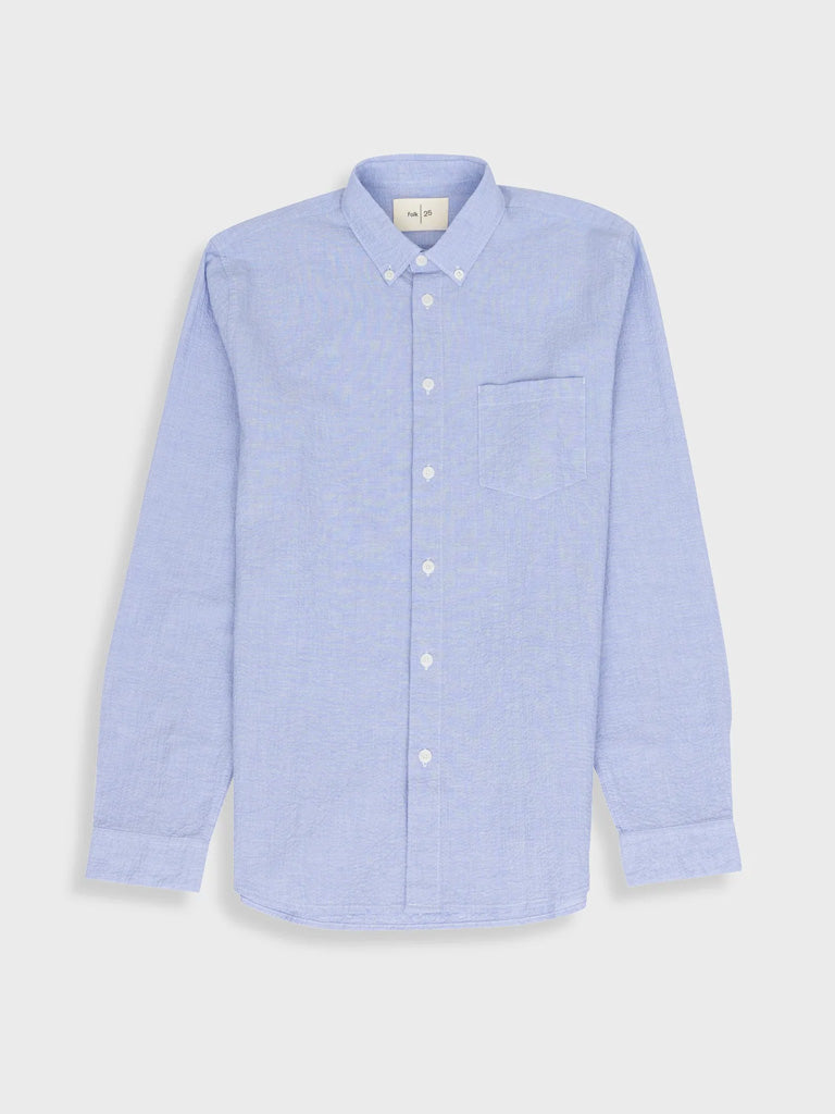 Folk Relaxed Fit Shirt in Blue Texture