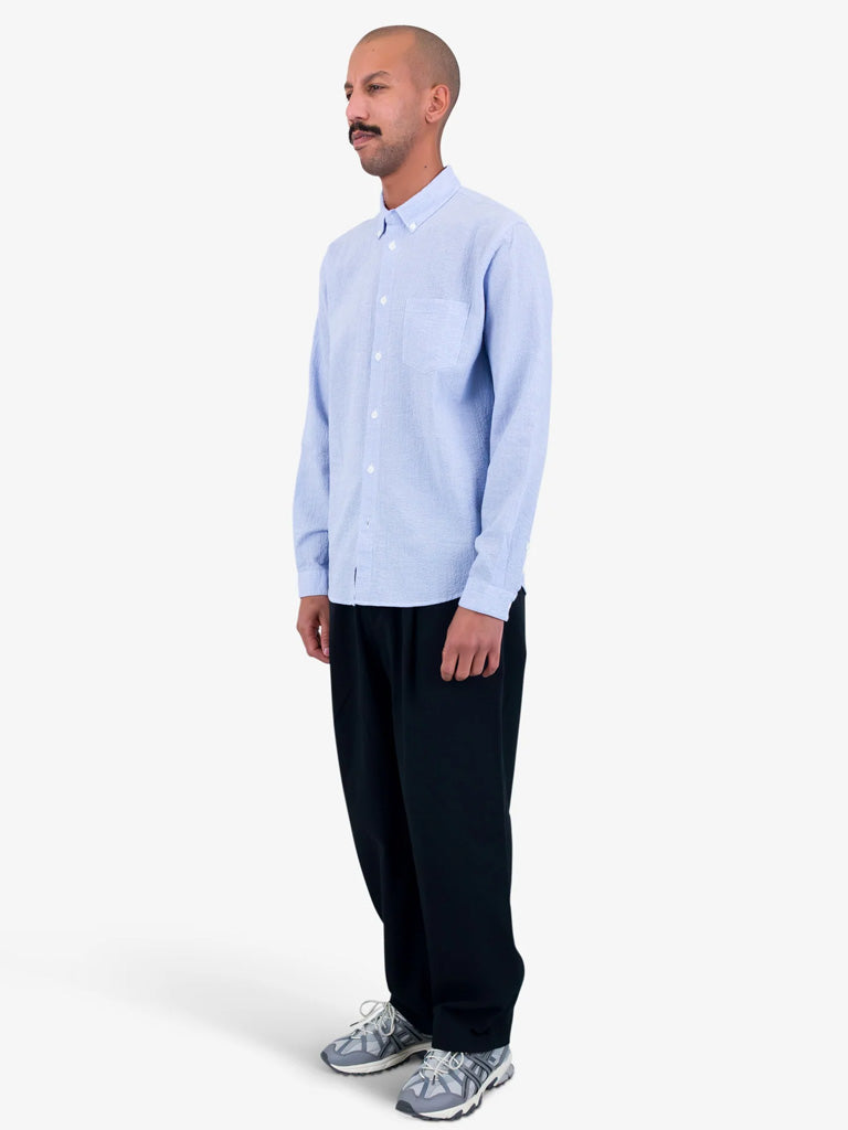 Folk Relaxed Fit Shirt in Blue Texture