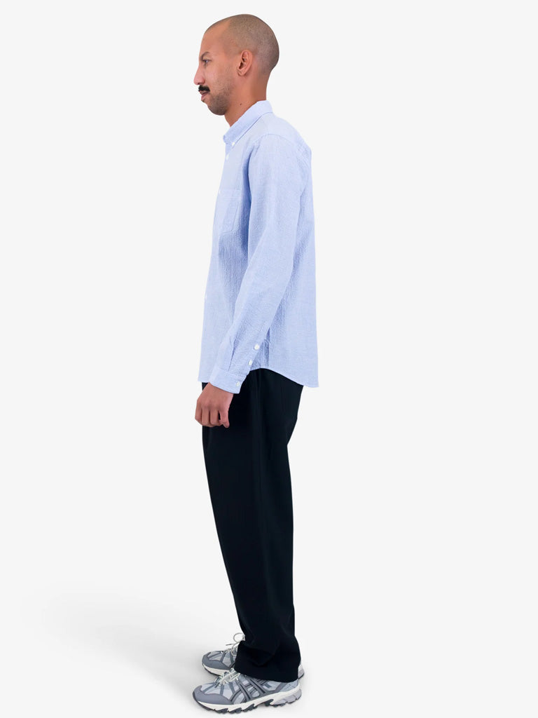 Folk Relaxed Fit Shirt in Blue Texture