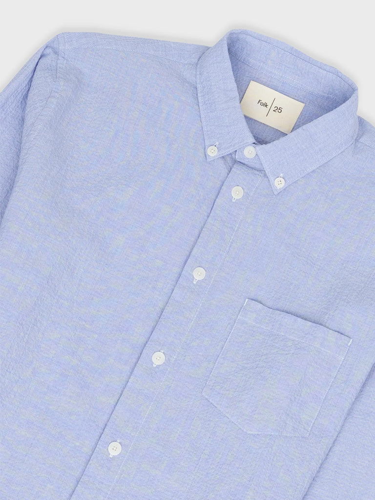 Folk Relaxed Fit Shirt in Blue Texture