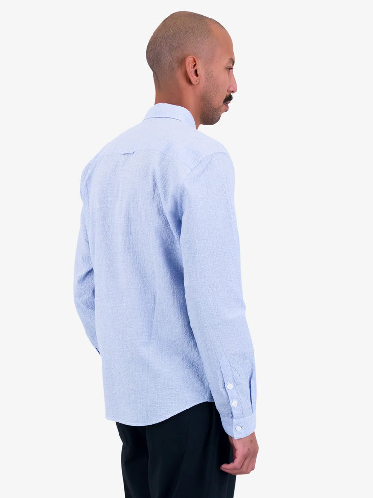 Folk Relaxed Fit Shirt in Blue Texture