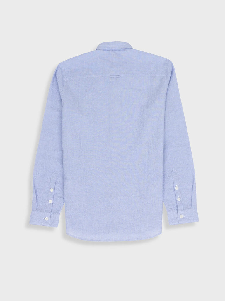Folk Relaxed Fit Shirt in Blue Texture