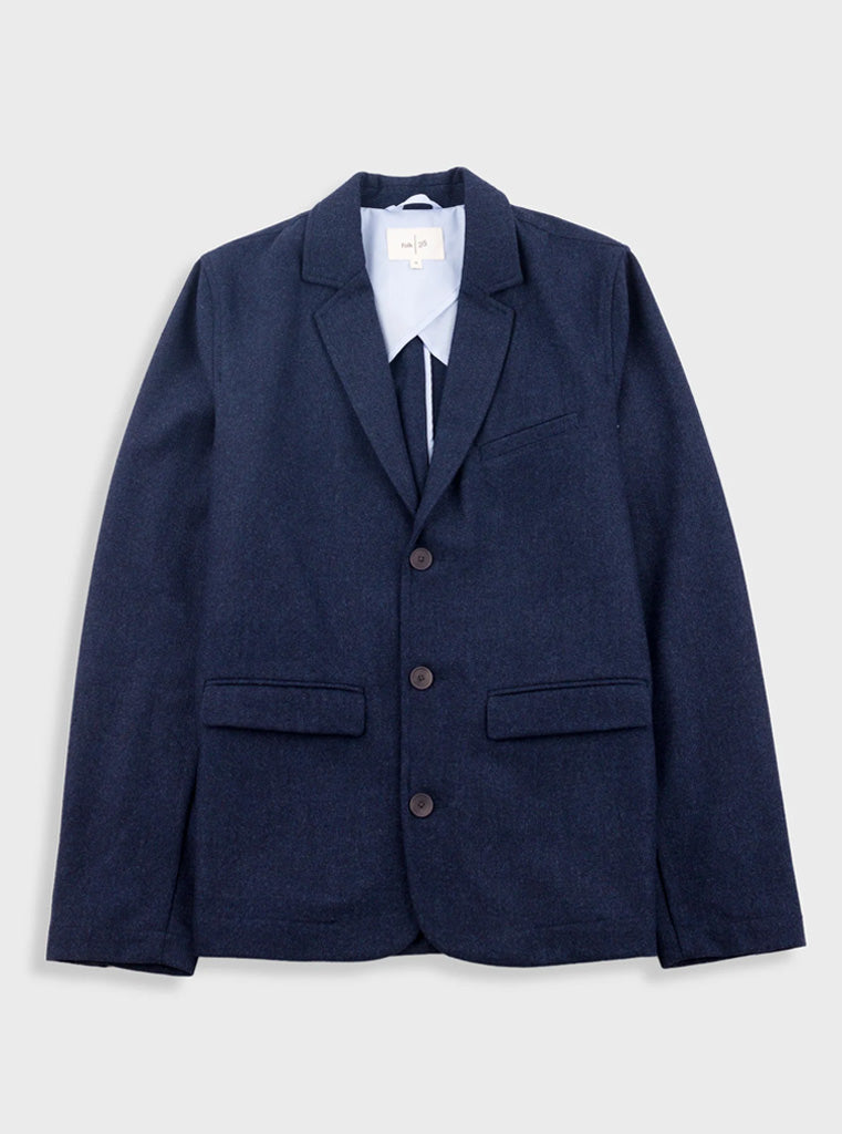 Folk Assembly Blazer in Navy Wool Melange