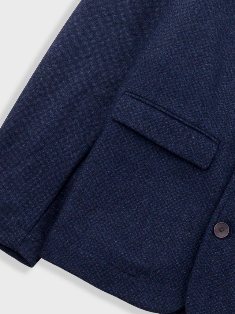 Folk Assembly Blazer in Navy Wool Melange