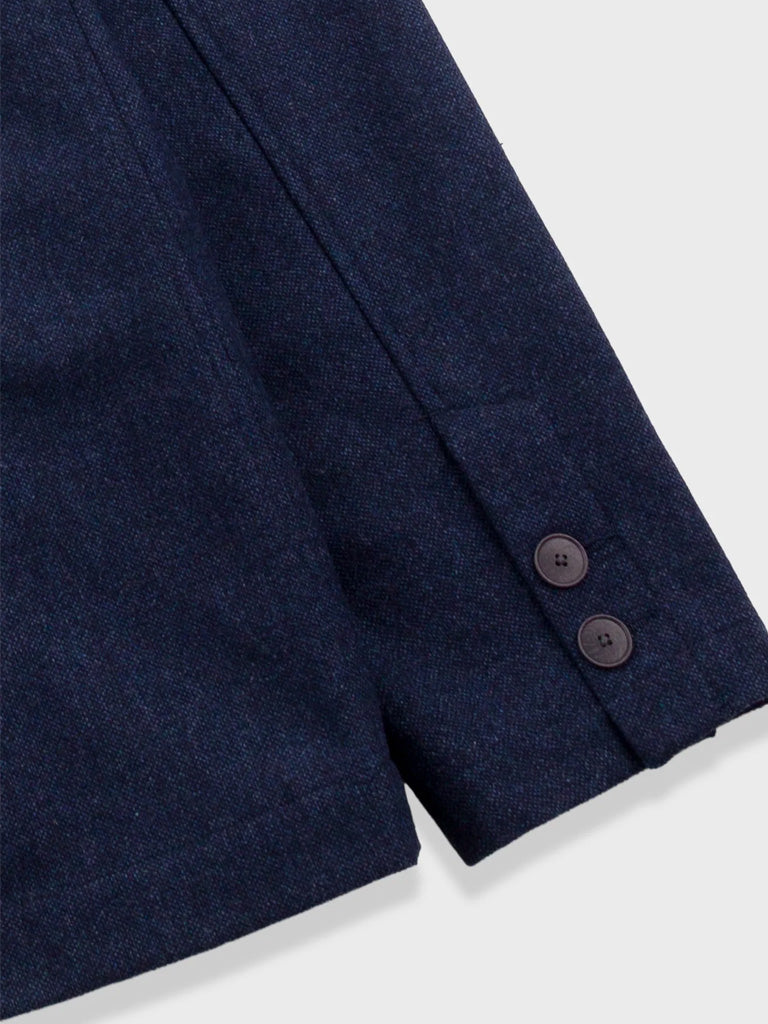 Folk Assembly Blazer in Navy Wool Melange