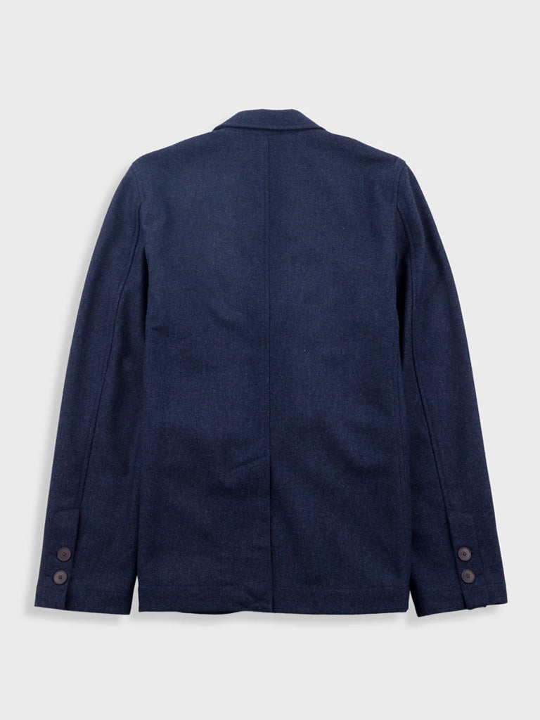 Folk Assembly Blazer in Navy Wool Melange