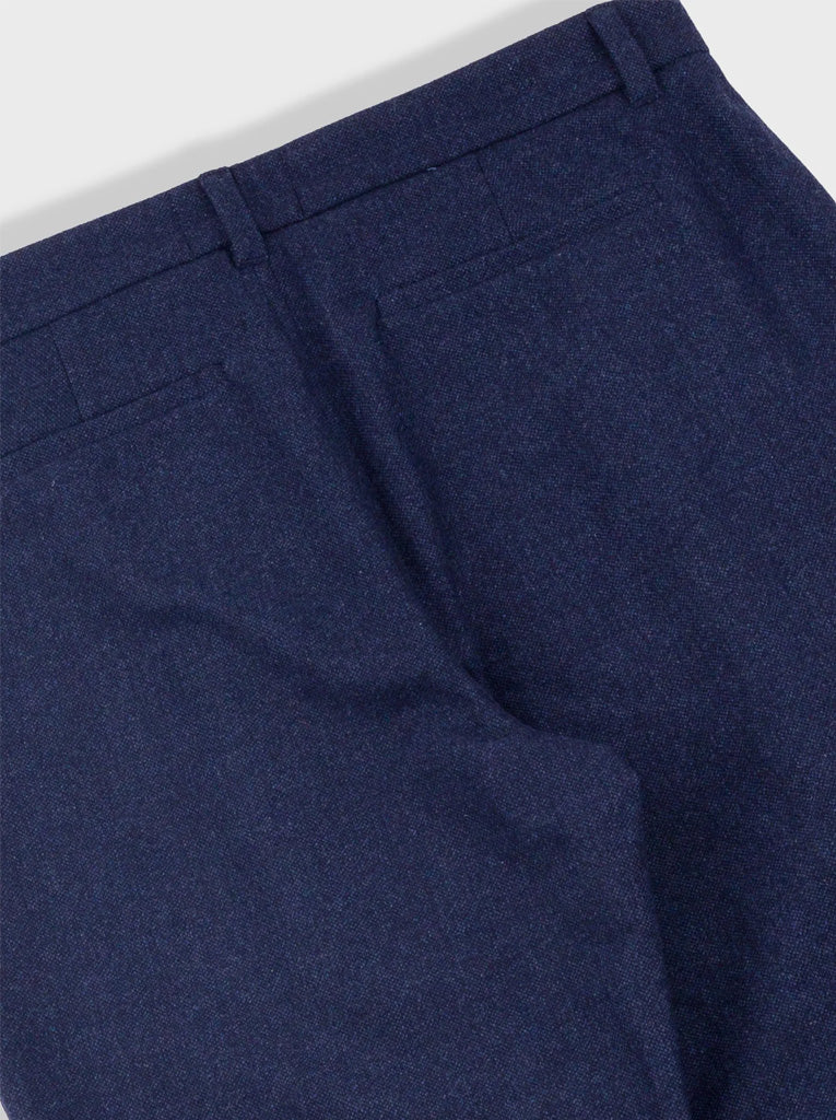 Folk Assembly Suit Trouser in Navy Wool Melange