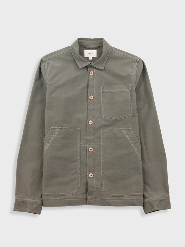 Folk Assembly Utility Jacket in Olive Brushed