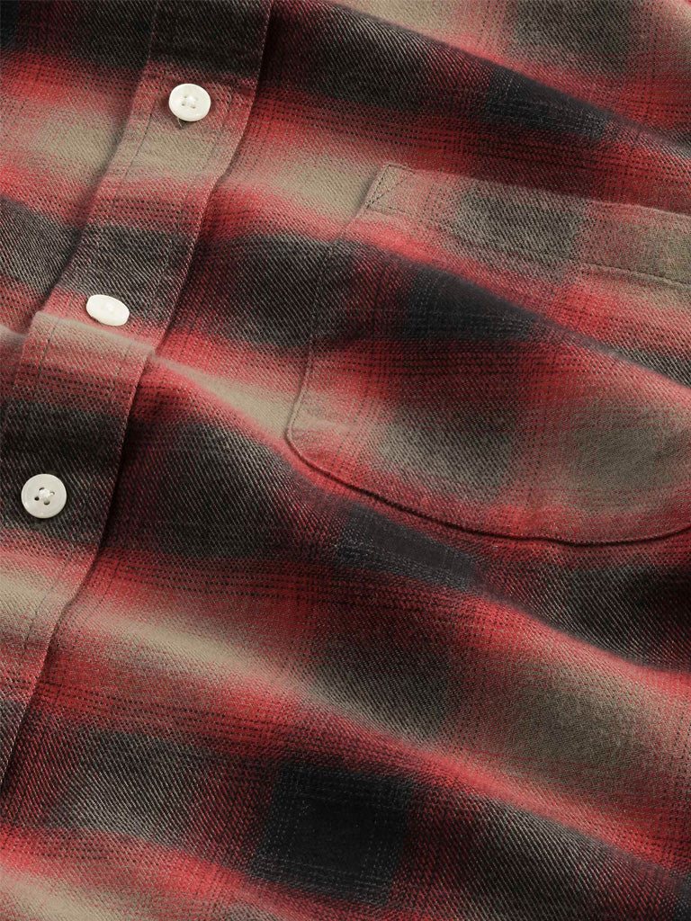 NN07 Deon Flannel Shirt in Red Check