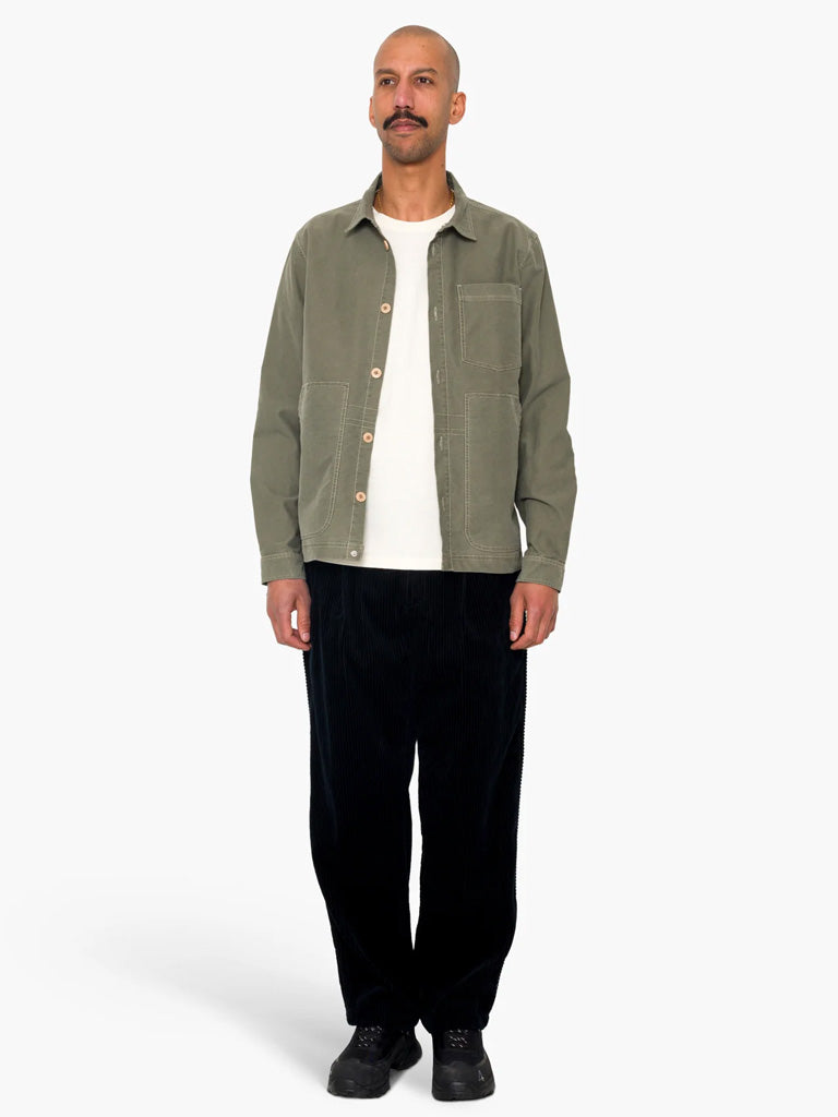 Folk Assembly Utility Jacket in Olive Brushed