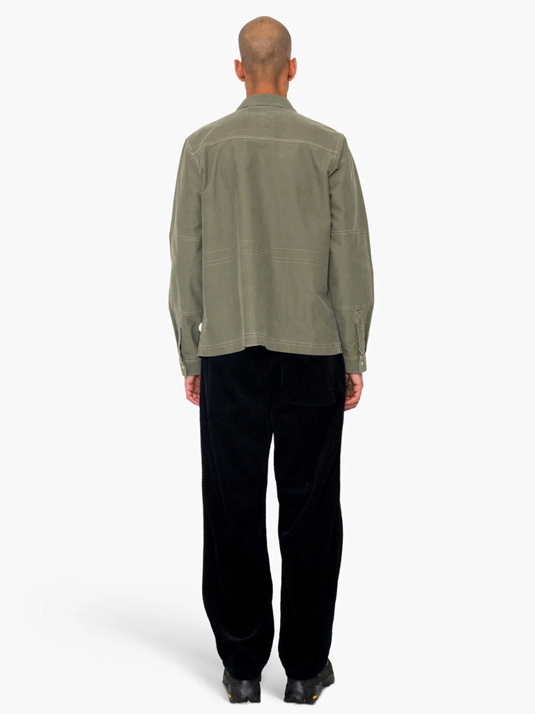 Folk Assembly Utility Jacket in Olive Brushed