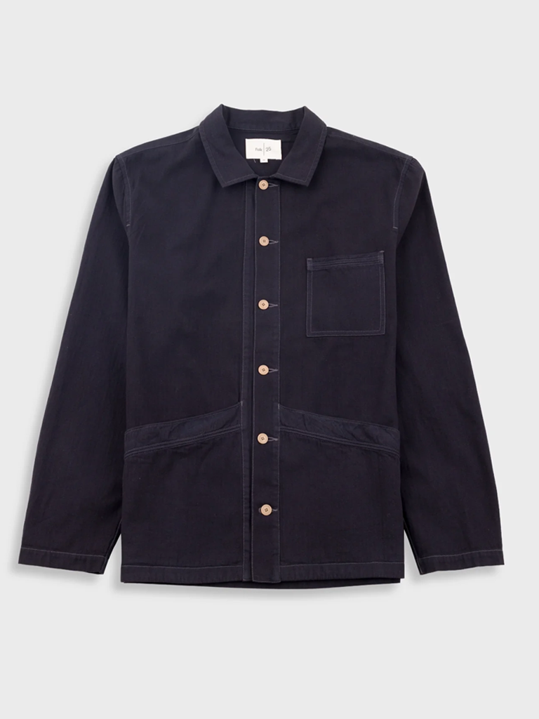 Folk Meyer Shirt Jacket in Black Herringbone