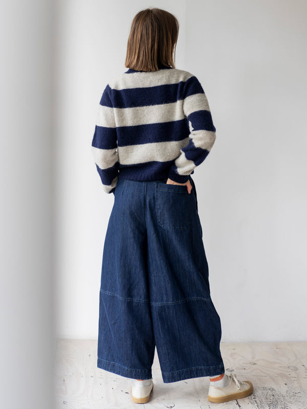 MAZE x YMC Ltd Ed. Suedehead Sweater in Navy Vellum