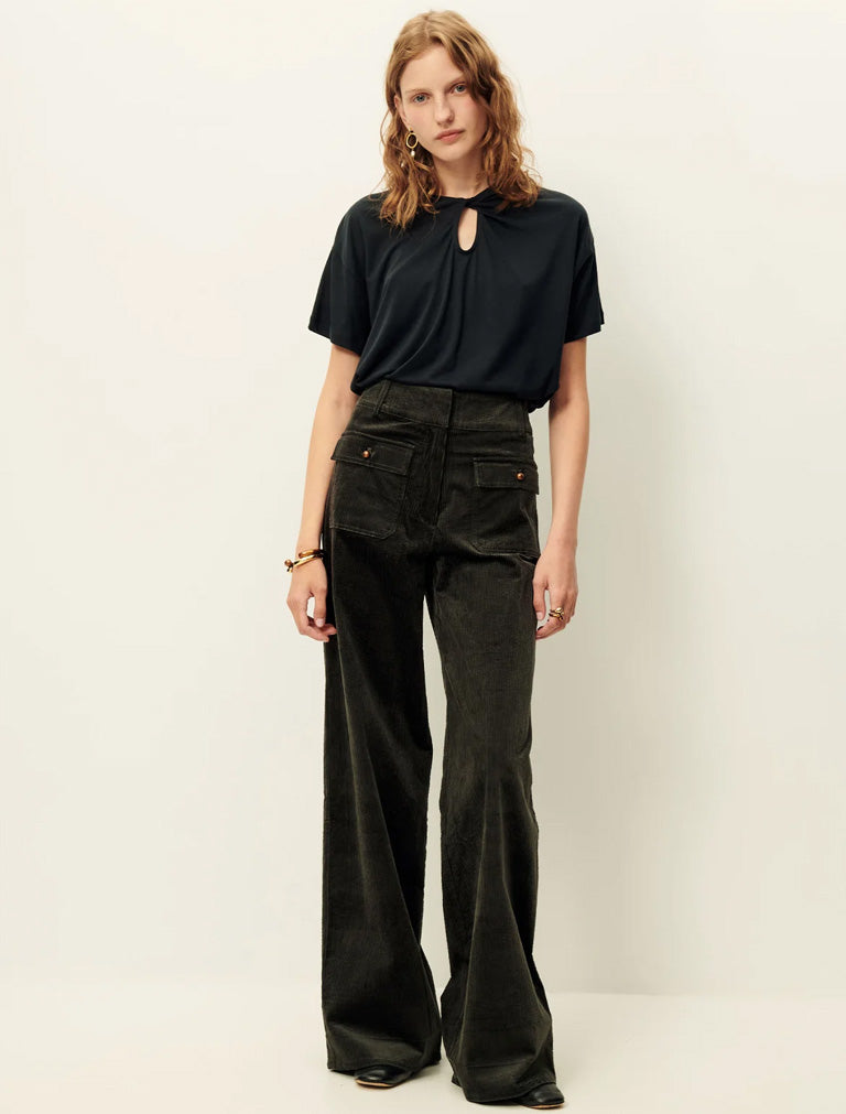 Sessun Manhastreet Cord Trousers in Basalt