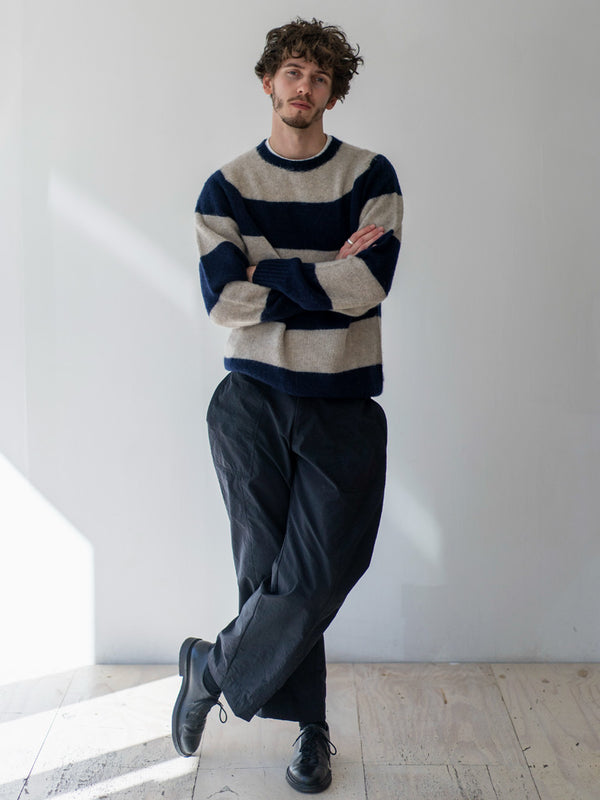MAZE x YMC Ltd Ed. Suedehead Sweater in Navy Vellum