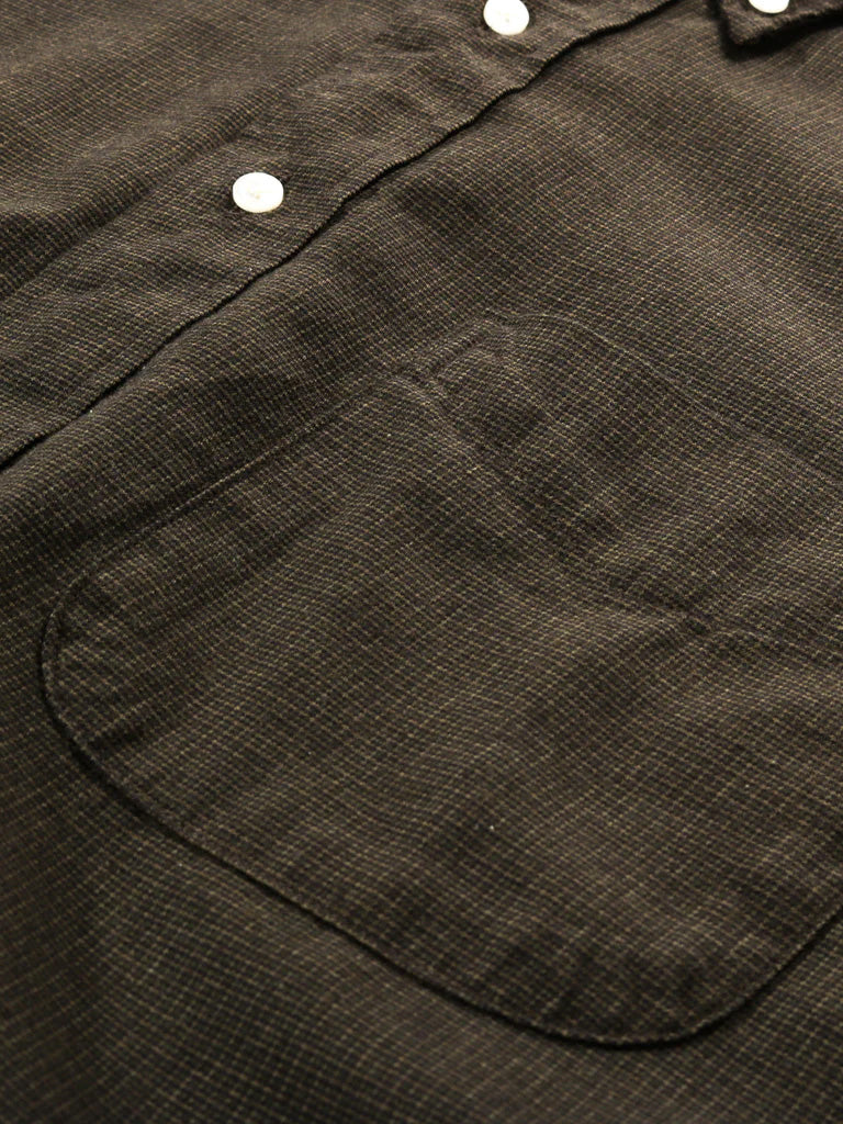 Orslow Standard Button Down Shirt in Coffee Check