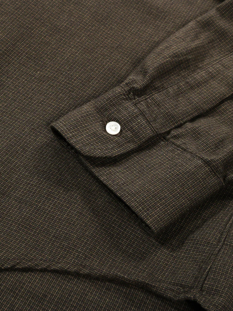 Orslow Standard Button Down Shirt in Coffee Check
