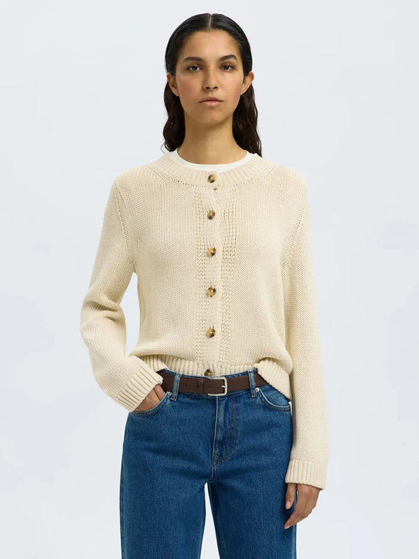 Selected Ivy Cardigan in Birch