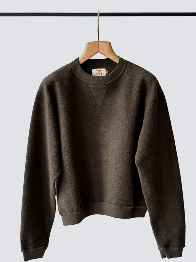 Sunray Hina Reverse Fleece Sweat in Black Olive