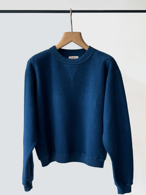 Sunray Hina Reverse Fleece Sweat in Blue Opal