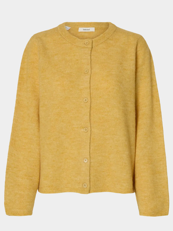 Selected Lulu Cardigan in Ochre Melange